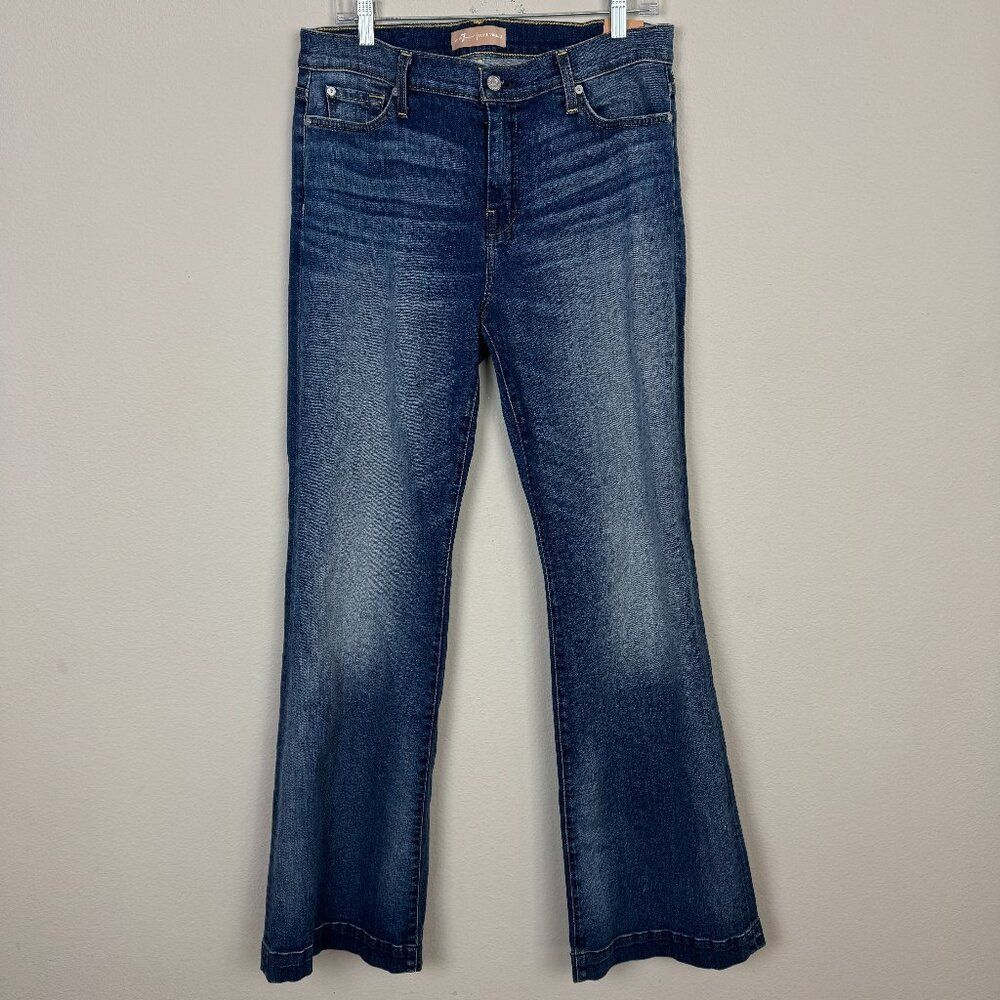 7 For All Mankind New Dojo Jeans Women’s 32 Y2K Trouser Wide Leg Flare
